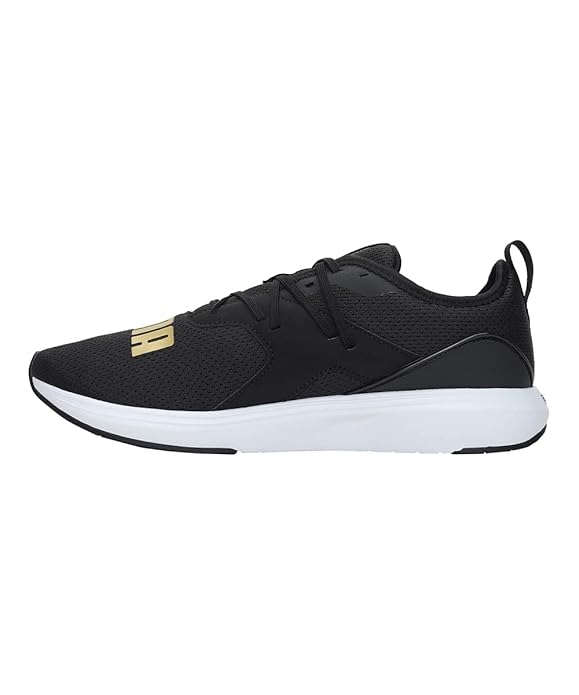 PUMA Unisex Softride Cruise Bold Walking Shoes Puma Black-Puma Team Gold - 7