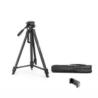 DIGITEK (DTR 550 LW) 67 Inch Foldable Tripod Stand with Phone Holder & 360° Ball Head, 5kg Load Capacity, Aluminum Alloy Legs with Rubberized Feet & Flip Locks, Carry Bag, for Photo & Video Shoots