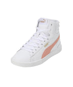 PUMA Womens Vikky v3 Mid L White-Poppy Pink-Gold Sneaker - 4 UK