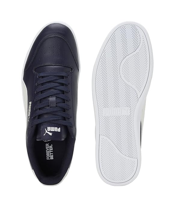Puma Unisex-Adult Shuffle Navy-Vapor Gray-White Sneaker UK-7 (30966826)