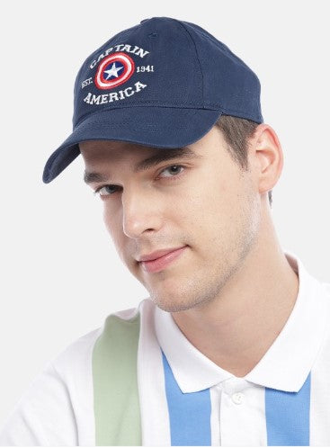 Kook N Keech Marvel Men's Navy Blue Red Captain America