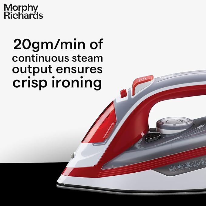 Morphy Richards Ultra Glide 1600W Steam Iron Red and White