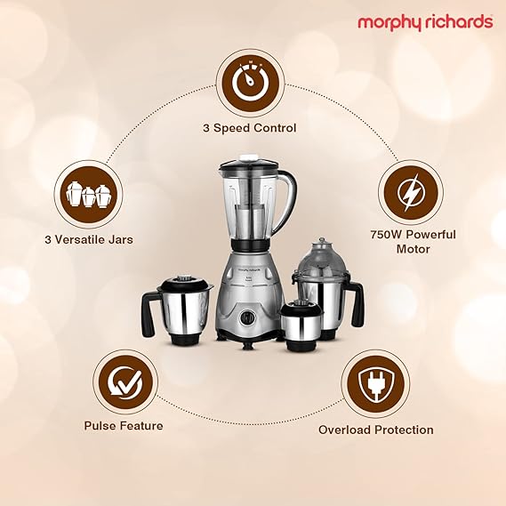 MORPHY RICHARDS SUPERB ICON 750 W MIXER GRINDER