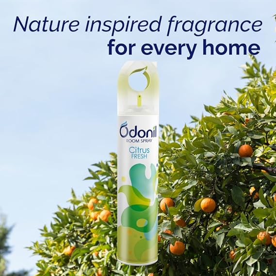 Odonil Room Air Freshener Spray, Citrus Fresh - 220 ml (Pack of 5)