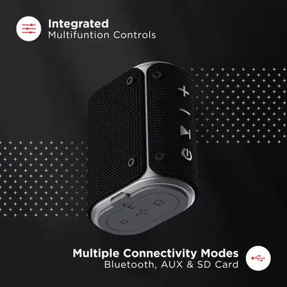 boAt Stone Grenade 5 W Portable Bluetooth Speaker (Charcoal Black)