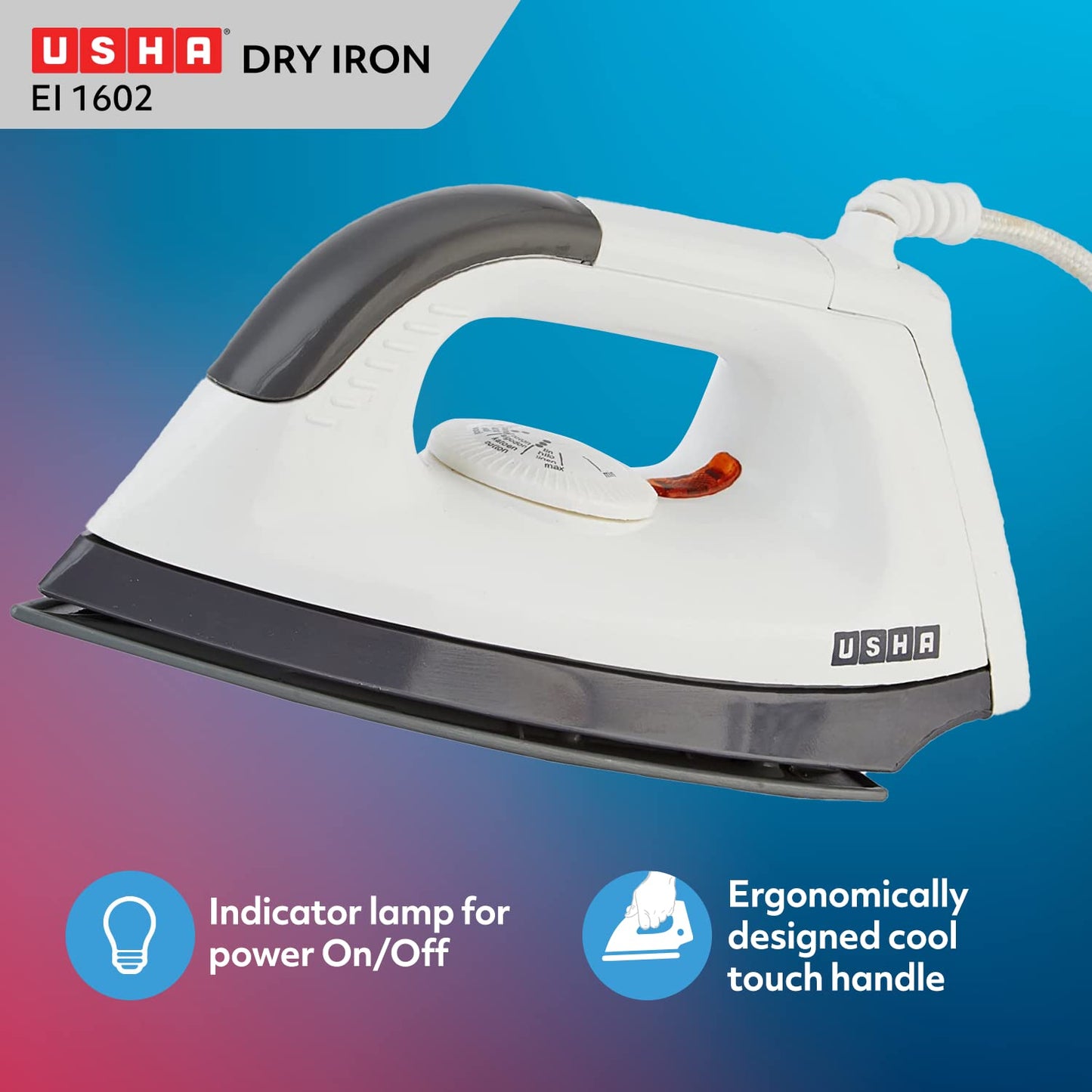 USHA EI 1602 1000 W DRY IRON