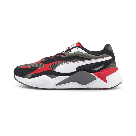 Puma unisex-adult RS-X³ Twill AirMesh Castlerock-Poppy Red Sneaker (36884502)