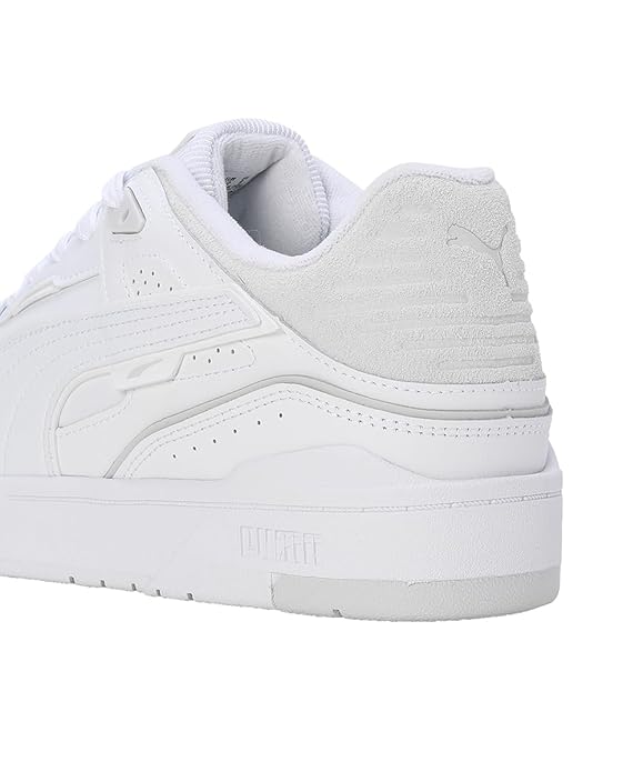 Puma Unisex-Adult, Slipstream Bball, White-Feather Gray, Sneaker, 12UK