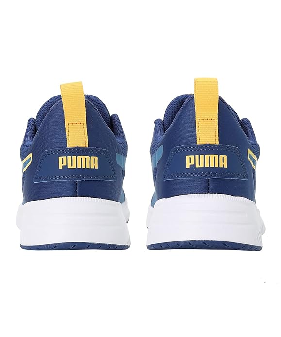 Puma Unisex-Child Flyer Flex Jr Blazing Blue-Lake Blue White Sneaker - 3 UK