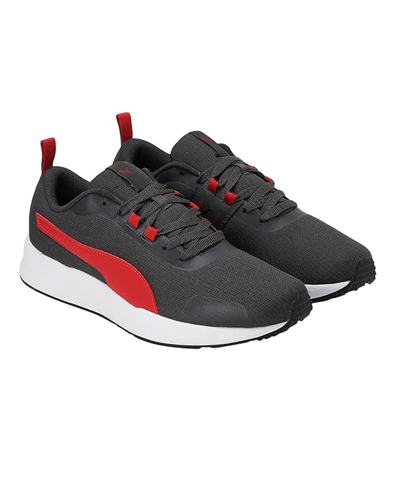 Puma Mens Pacer Max V1 Dark Shadow-High Risk Red-Puma Black Running Shoe - 9 UK