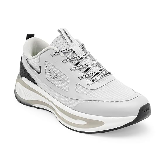 Red Tape Athleisure Shoes for Men | Cultured Round-Toe Shape & Cushioning Technology Grey/Black 9 UK