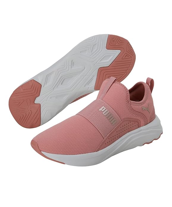 Puma Womens Softride Sophia Slip-On WN's Rosette-Rose Gold Walking Shoe - 3 UK