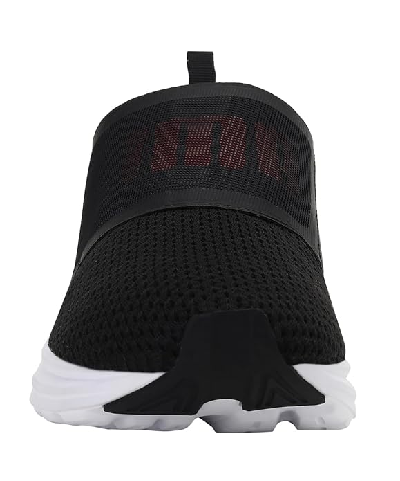 Puma Men's Black-Flame Scarlet Running Shoes-6 UK