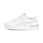 Puma Girls Carina 2.0 Mermaid Pre-School White-Hero Blue-Silver Sneaker - 10UK