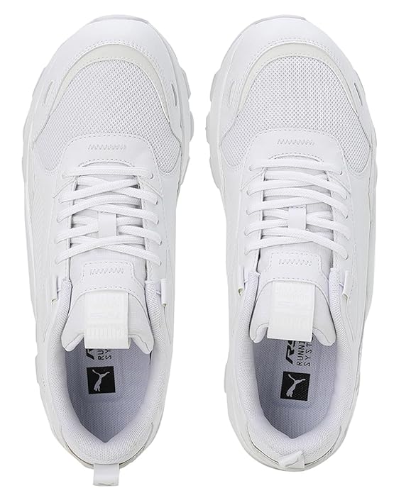 Puma Unisex-Adult RS 3.0 Essentials White-Black Sneaker - 11 UK