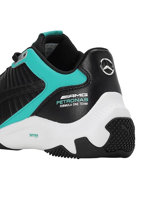 PUMA Unisex-Kid MAPF1 Kart Cat RL Nitro Jr Black-White Sneaker - 6 UK