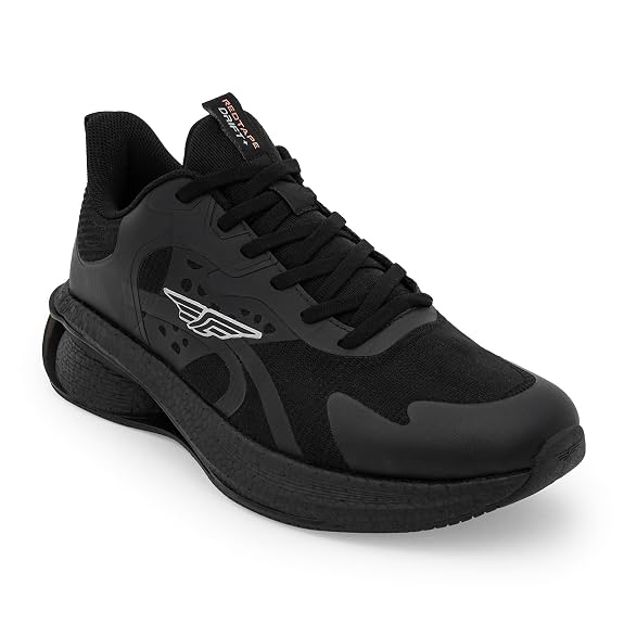 Red Tape Athleisure Shoes for Men |Cultured Round-Toe Shape & Cushioning Technology Black 9 UK
