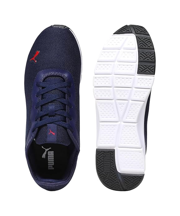 PUMA  Hustle V2 Men's Shoes  (Peacoat-High Risk Red , 6)