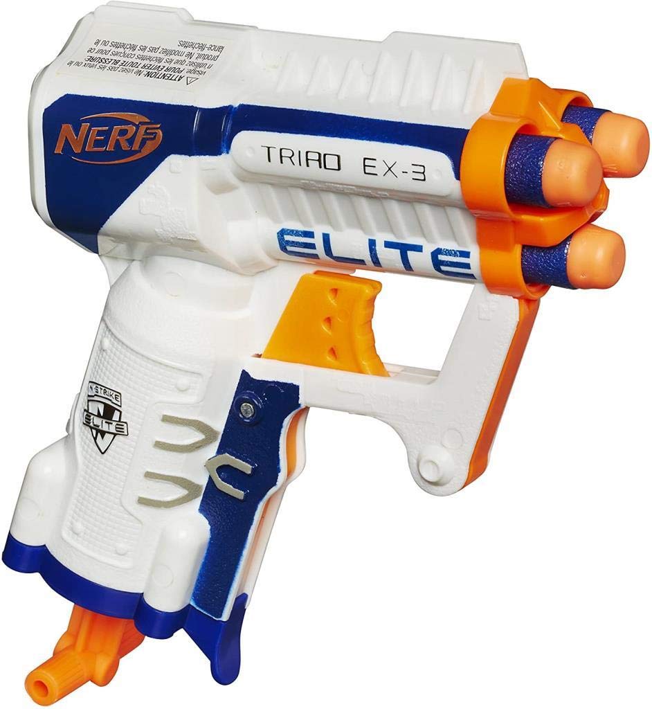 Nerf N-Strike Elite Triad EX-3 Blaster, For Ages 8 and Up, Multicolor
