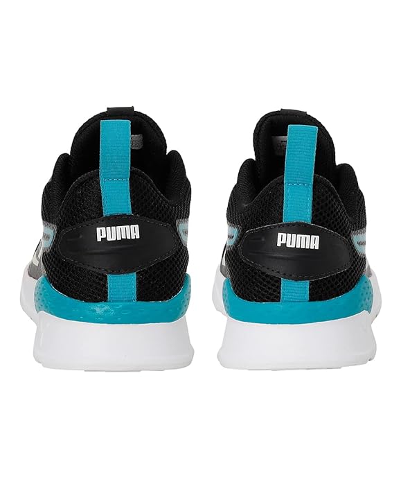 Puma Mens Faster Black-Deep Aqua-Light Lime Walking Shoe - 9 UK