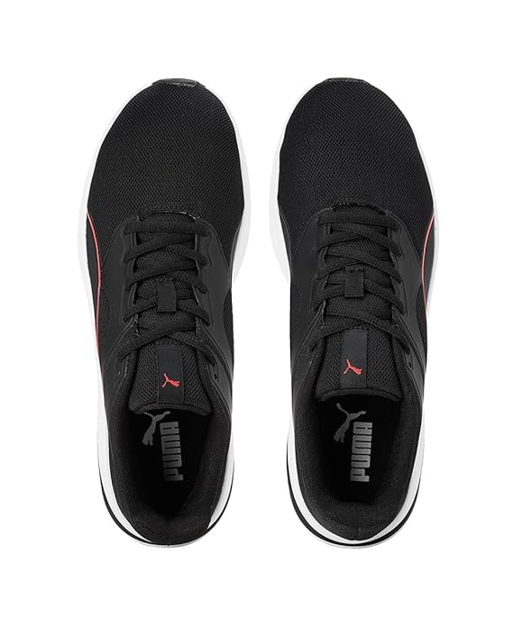 Puma Unisex-Adult Transport Black-High Risk Red Walking Shoe - 6 UK