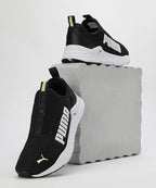 PUMA Unisex-Adult Wired Rapid Black-White-Fast Yellow Sneaker - 10 UK
