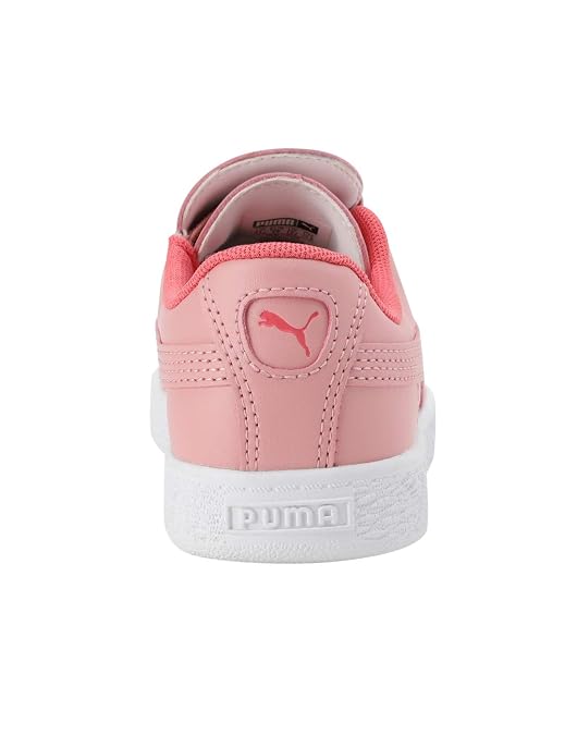Puma Girl's Basket Crush Ac Ps Bridal Rose-Pink Aler Bridal Rose-Pink Alert Sneakers - 1 Kids UK