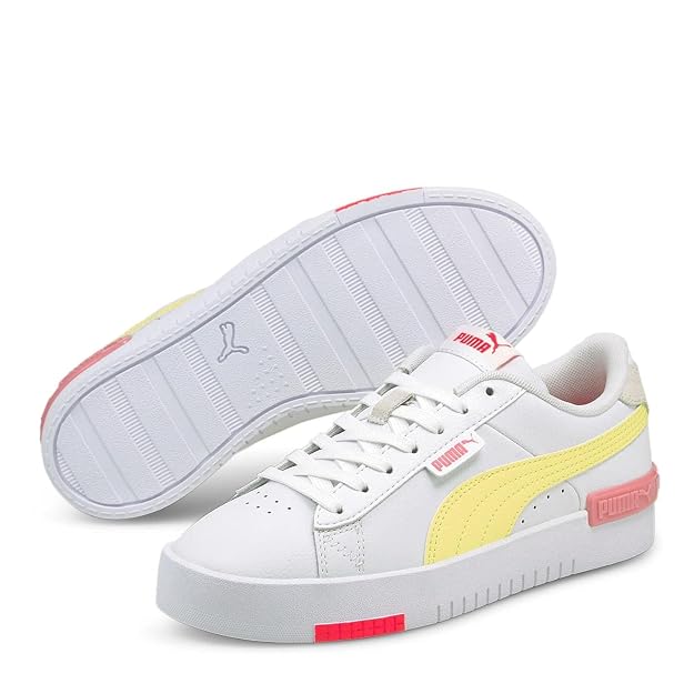 PUMA Jada Blend Puma White-Soft Fluo Yellow 4 UK