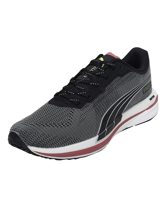 PUMA Womens Velocity Nitro WTR Wns Black-Silver-Yellow Glow Running Shoe - 4UK