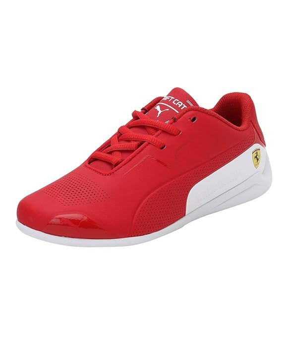 Puma unisex-child SF Drift Cat 8 JR Puma White-Red Sneaker - 4 UK