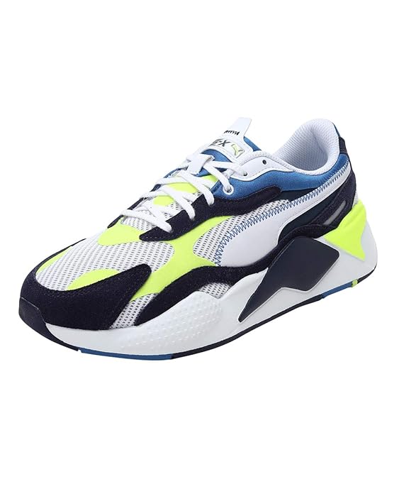 Puma Unisex Adult RSX³ Twill Air Sneaker ( Puma White-Peacoat , 4 UK )