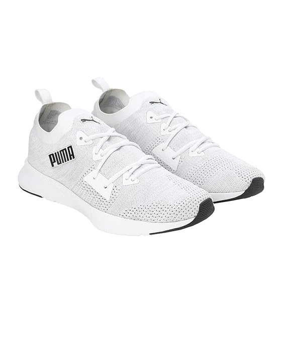 Puma Men Flyer Runner Engineer Knit Running Shoe ( White , 8 UK )