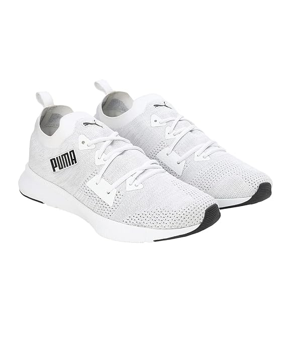 PUMA | Flyer Runner Engineered Knit Men's Shoes | White-Cool Mid Gray-Black | 9UK