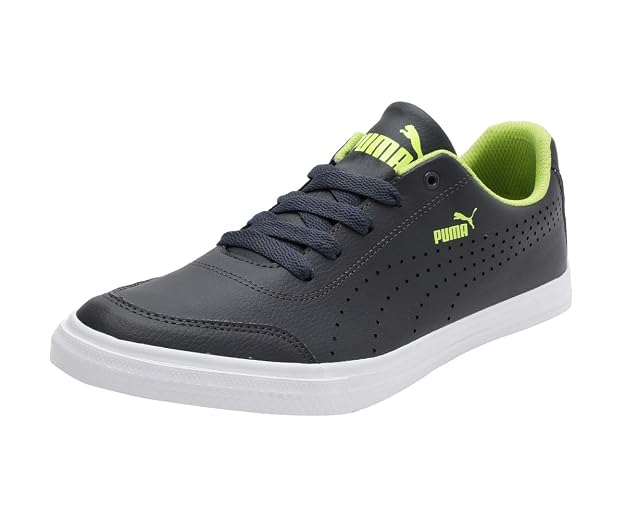 Puma Mens Court Maze Vulc SL V4 Asphalt-Limepunch Sneaker - 7 UK