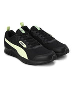 Puma Mens Ampi Black-Pistachio Running Shoe - 8 UK
