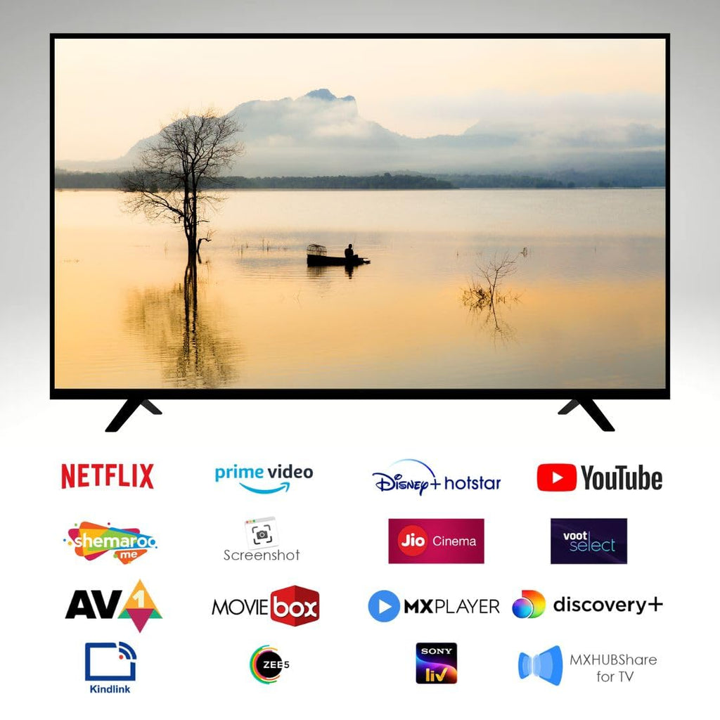 Telestone 32" HD Ready LED TV | Smart Android TV | Dual Remote | Full HD Display | 1GB RAM & 8GB Storage | Android 9 | 20W Box Speakers