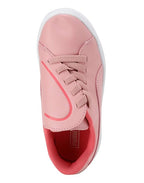 Puma Girl's Basket Crush Ac Ps Bridal Rose-Pink Aler Bridal Rose-Pink Alert Sneakers - 1 Kids UK
