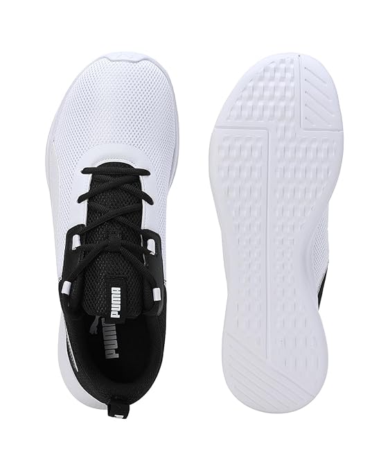 Puma Men Fast Wanderer Running Shoe ( Black-White , 11 )