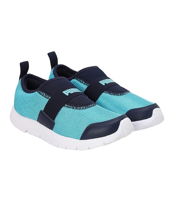 Puma Unisex-Kid Smile PS Blue Atoll-Peacoat-White Sneaker - 13UK