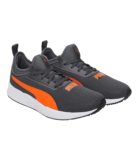 Puma Mens Noah Sneaker ( Asphalt-Vibrant Orange , 7 )