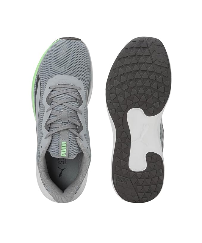 PUMA Men, Exotine 2.0, Cool Mid Gray-Cool Dark Gray-Spring Fern, Running Shoe, 11UK