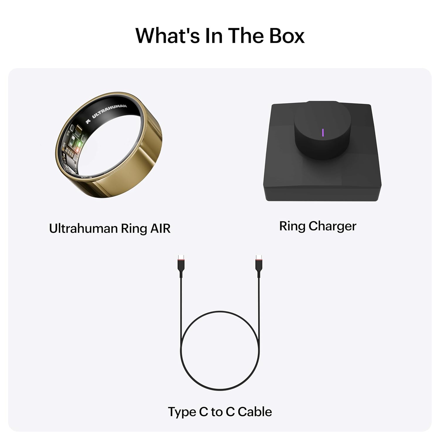 ULTRAHUMAN Ring AIR - Bionic Gold - Size 12 - Smart Ring | No Monthly Subscription | Size First with Sizing Kit | Sleep Tracking Wearable - Heart Rate - Fitness Tracker