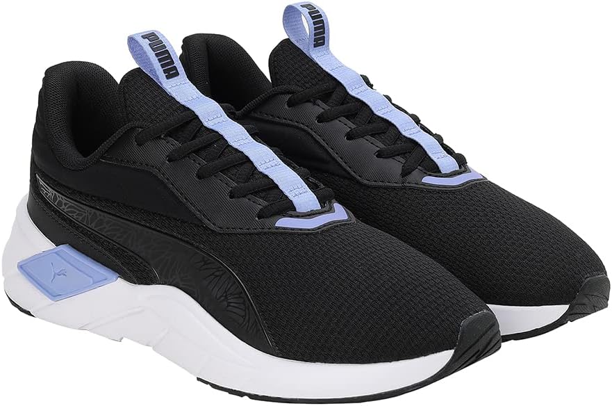 PUMA Lex Nova Shine Wn's womens Road Running Shoe (Black-Elektro Purple-White , 4 )