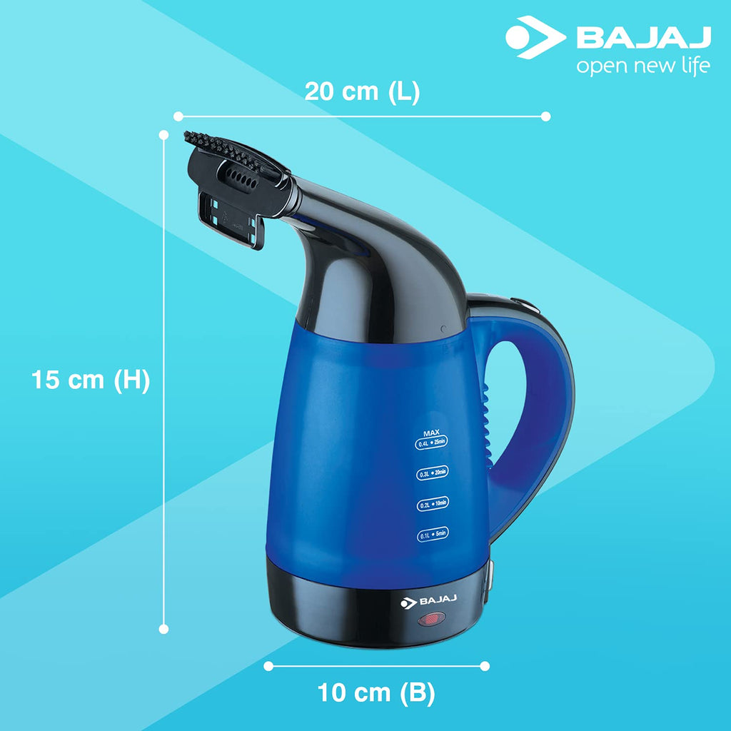 Bajaj GS1 600 Watt Garment Steamer Cum Kettle (Blue)