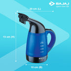 Bajaj GS1 600 Watt Garment Steamer Cum Kettle (Blue)