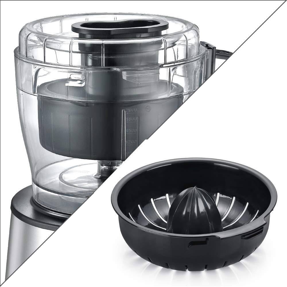Prestige Partner Food Processor, 1000 Watt, Black and Silver