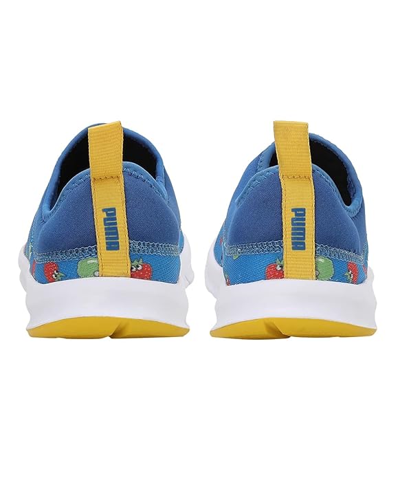 Puma Unisex-Kid Yaris Junior V1 Victoria Blue-White-Dandelion Sneaker - 6UK