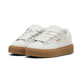 Puma Girls Creeper PHATTY Nubuck PS Warm White-Gold-Gum Sneaker - 2 UK