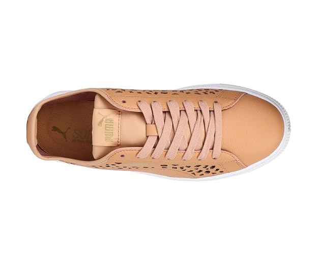 Puma Womens Vikky Stacked Laser Cut Toast-Toast Sneaker - 4 Uk
