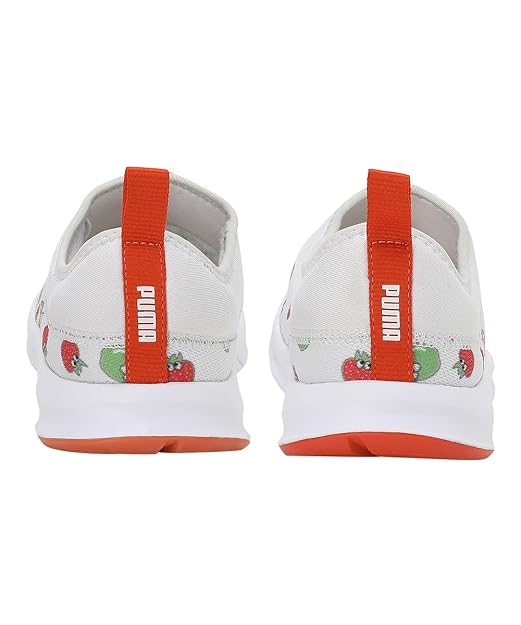 Puma Unisex-Kid Yaris Junior V1 Nasturtium-White Sneaker - 5UK